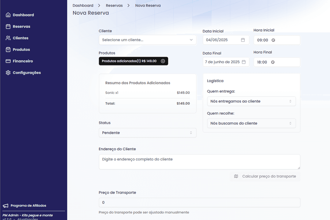 PM Admin Nova Reserva